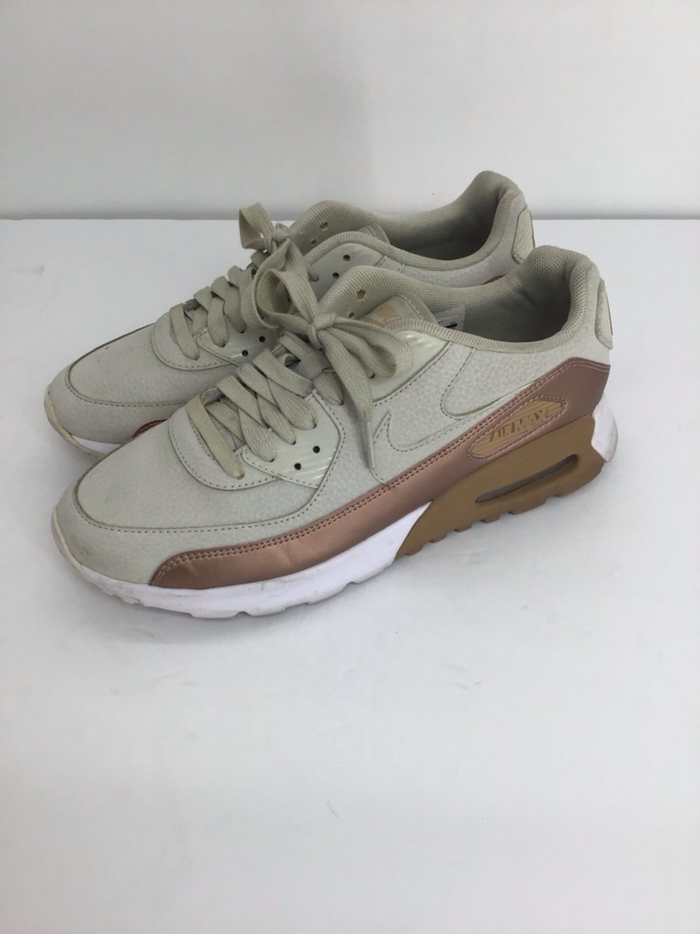 Nike Womens Air Max 90 Ultra Running Athletic Sneaker Light Bone Bronze Size 8.5 - Picture 3 of 9